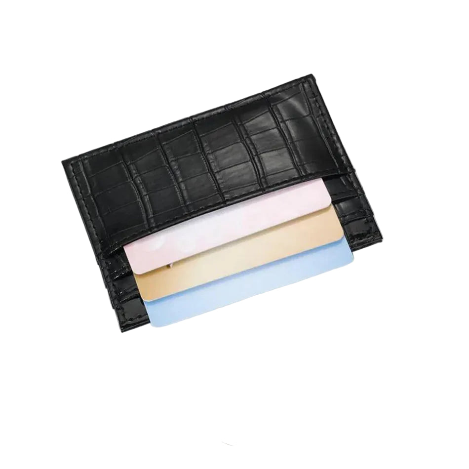 The Sloane: Crocodile Pattern Cardholder