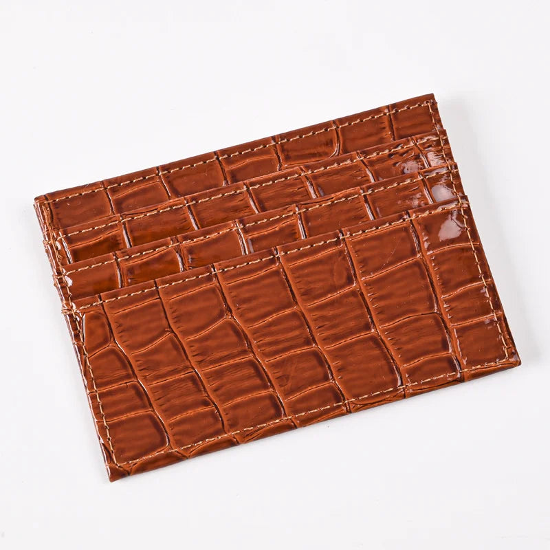 The Sloane: Crocodile Pattern Cardholder