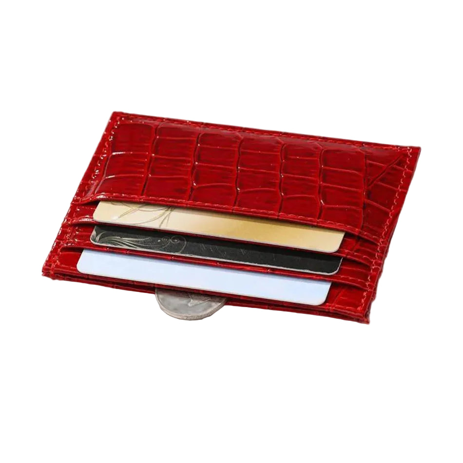 The Sloane: Crocodile Pattern Cardholder