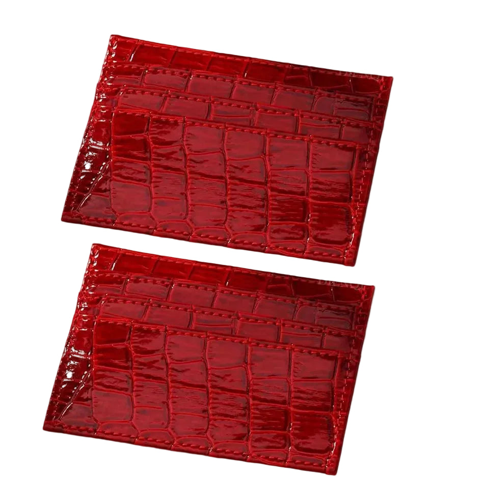 The Sloane: Crocodile Pattern Cardholder